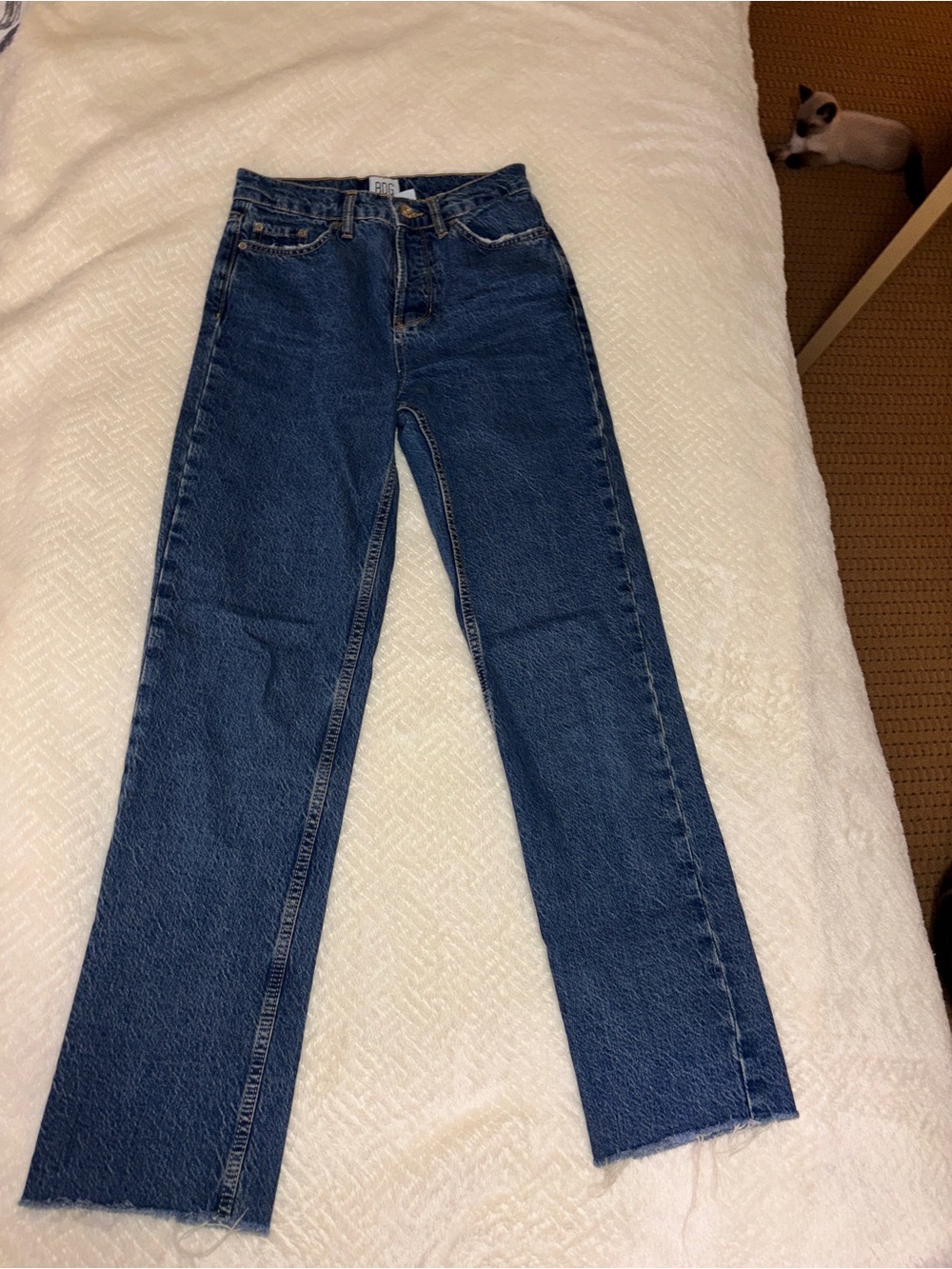 BDG Straight-Leg Jeans in Dark Blue Denim